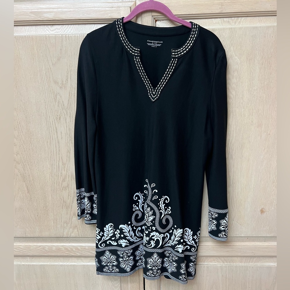 Charter Club L comfy blouse stretch